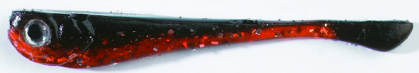 Balzer Drop Shot Jörg`s Nr. 1 Barsch - 4 cm - Schwarz-Rot-Glitter